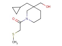 {3-(cyclopropylmethyl)-1-[(methylthio)acetyl]piperidin-3-yl}methanol