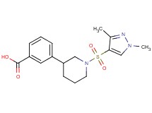 3-{1-[(1,3-dimethyl-1H-pyrazol-4-yl)sulfonyl]piperidin-3-yl}benzoic acid