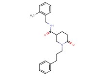 N-(2-methylbenzyl)-6-oxo-1-(3-phenylpropyl)-3-piperidinecarboxamide