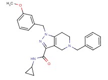 5-benzyl-N-cyclopropyl-1-(3-methoxybenzyl)-4,5,6,7-tetrahydro-1H-pyrazolo[4,3-c]pyridine-3-carboxamide