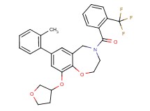 7-(2-methylphenyl)-9-(tetrahydro-3-furanyloxy)-4-[2-(trifluoromethyl)benzoyl]-2,3,4,5-tetrahydro-1,4-benzoxazepine