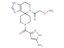 3-{[5-(methoxyacetyl)-1,5,6,7-tetrahydro-1'H-spiro[imidazo[4,5-c]pyridine-4,4'-piperidin]-1'-yl]carbonyl}-1H-pyrazol-5-amine