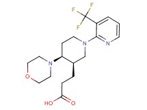 3-{(3R*,4S*)-4-morpholin-4-yl-1-[3-(trifluoromethyl)pyridin-2-yl]piperidin-3-yl}propanoic acid