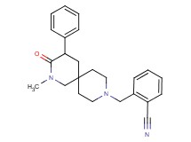 2-[(2-methyl-3-oxo-4-phenyl-2,9-diazaspiro[5.5]undec-9-yl)methyl]benzonitrile