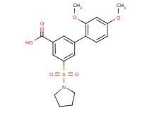 2',4'-dimethoxy-5-(pyrrolidin-1-ylsulfonyl)biphenyl-3-carboxylic acid