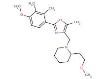1-{[2-(4-methoxy-2,3-dimethylphenyl)-5-methyl-1,3-oxazol-4-yl]methyl}-2-(2-methoxyethyl)piperidine