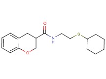 N-[2-(cyclohexylthio)ethyl]chromane-3-carboxamide