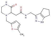 2-{1-[(5-methyl-2-furyl)methyl]-3-oxo-2-piperazinyl}-N-(1,4,5,6-tetrahydrocyclopenta[c]pyrazol-3-ylmethyl)acetamide