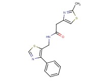 2-(2-methyl-1,3-thiazol-4-yl)-N-[(4-phenyl-1,3-thiazol-5-yl)methyl]acetamide