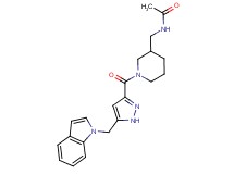 N-[(1-{[5-(1H-indol-1-ylmethyl)-1H-pyrazol-3-yl]carbonyl}piperidin-3-yl)methyl]acetamide