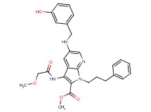 methyl 5-[(3-hydroxybenzyl)amino]-3-[(methoxyacetyl)amino]-1-(3-phenylpropyl)-1H-pyrrolo[2,3-b]pyridine-2-carboxylate