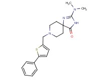 2-(dimethylamino)-8-[(5-phenyl-2-thienyl)methyl]-1,3,8-triazaspiro[4.5]dec-1-en-4-one