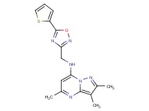2,3,5-trimethyl-N-{[5-(2-thienyl)-1,2,4-oxadiazol-3-yl]methyl}pyrazolo[1,5-a]pyrimidin-7-amine