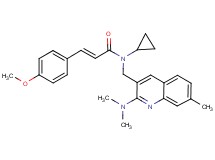 (2E)-N-cyclopropyl-N-{[2-(dimethylamino)-7-methyl-3-quinolinyl]methyl}-3-(4-methoxyphenyl)acrylamide