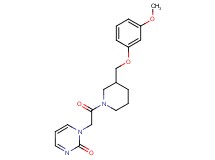 1-(2-{3-[(3-methoxyphenoxy)methyl]-1-piperidinyl}-2-oxoethyl)-2(1H)-pyrimidinone