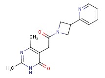 2,6-dimethyl-5-{2-oxo-2-[3-(2-pyridinyl)-1-azetidinyl]ethyl}-4(3H)-pyrimidinone