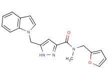 N-(2-furylmethyl)-5-(1H-indol-1-ylmethyl)-N-methyl-1H-pyrazole-3-carboxamide