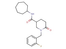 N-cycloheptyl-1-(2-fluorobenzyl)-6-oxo-3-piperidinecarboxamide