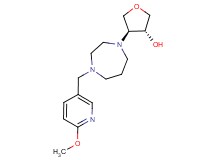 (3R*,4S*)-4-{4-[(6-methoxypyridin-3-yl)methyl]-1,4-diazepan-1-yl}tetrahydrofuran-3-ol