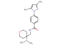N-{[4-(dimethylamino)tetrahydro-2H-pyran-4-yl]methyl}-4-(3,5-dimethyl-1H-pyrazol-1-yl)benzamide