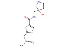 2-[(dimethylamino)methyl]-N-[(3-hydroxy-3-pyrrolidinyl)methyl]-1,3-thiazole-4-carboxamide