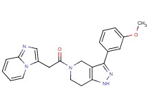 5-(imidazo[1,2-a]pyridin-3-ylacetyl)-3-(3-methoxyphenyl)-4,5,6,7-tetrahydro-1H-pyrazolo[4,3-c]pyridine
