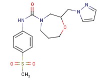 N-[4-(methylsulfonyl)phenyl]-2-(1H-pyrazol-1-ylmethyl)-1,4-oxazepane-4-carboxamide