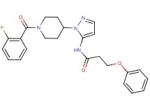 N-{1-[1-(2-fluorobenzoyl)-4-piperidinyl]-1H-pyrazol-5-yl}-3-phenoxypropanamide