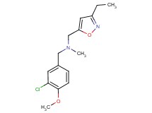 (3-chloro-4-methoxybenzyl)[(3-ethylisoxazol-5-yl)methyl]methylamine