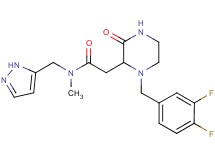 2-[1-(3,4-difluorobenzyl)-3-oxo-2-piperazinyl]-N-methyl-N-(1H-pyrazol-5-ylmethyl)acetamide
