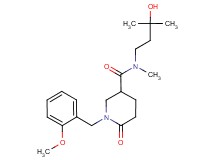 N-(3-hydroxy-3-methylbutyl)-1-(2-methoxybenzyl)-N-methyl-6-oxo-3-piperidinecarboxamide
