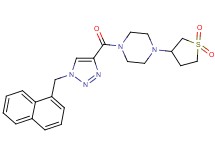 1-(1,1-dioxidotetrahydro-3-thienyl)-4-{[1-(1-naphthylmethyl)-1H-1,2,3-triazol-4-yl]carbonyl}piperazine