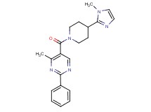 4-methyl-5-{[4-(1-methyl-1H-imidazol-2-yl)-1-piperidinyl]carbonyl}-2-phenylpyrimidine
