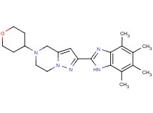 5-(tetrahydro-2H-pyran-4-yl)-2-(4,5,6,7-tetramethyl-1H-benzimidazol-2-yl)-4,5,6,7-tetrahydropyrazolo[1,5-a]pyrazine