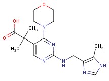 2-methyl-2-(2-{[(5-methyl-1H-imidazol-4-yl)methyl]amino}-4-morpholin-4-ylpyrimidin-5-yl)propanoic acid