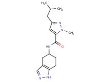 3-isobutyl-1-methyl-N-(4,5,6,7-tetrahydro-1H-indazol-5-yl)-1H-pyrazole-5-carboxamide