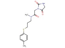 2-(2,5-dioxo-1-imidazolidinyl)-N-methyl-N-{3-[(4-methylphenyl)thio]propyl}acetamide