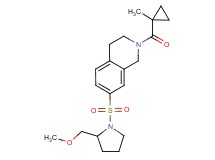 7-{[2-(methoxymethyl)pyrrolidin-1-yl]sulfonyl}-2-[(1-methylcyclopropyl)carbonyl]-1,2,3,4-tetrahydroisoquinoline