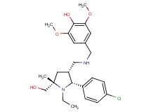 4-[({[(2R*,3R*,5S*)-2-(4-chlorophenyl)-1-ethyl-5-(hydroxymethyl)-5-methyl-3-pyrrolidinyl]methyl}amino)methyl]-2,6-dimethoxyphenol