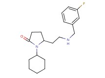 1-cyclohexyl-5-{2-[(3-fluorobenzyl)amino]ethyl}-2-pyrrolidinone