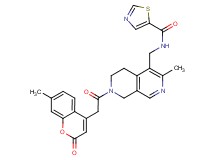 N-({3-methyl-7-[(7-methyl-2-oxo-2H-chromen-4-yl)acetyl]-5,6,7,8-tetrahydro-2,7-naphthyridin-4-yl}methyl)-1,3-thiazole-5-carboxamide