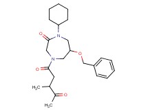 6-(benzyloxy)-1-cyclohexyl-4-(3-methyl-4-oxopentanoyl)-1,4-diazepan-2-one