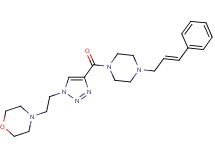 4-{2-[4-({4-[(2E)-3-phenyl-2-propen-1-yl]-1-piperazinyl}carbonyl)-1H-1,2,3-triazol-1-yl]ethyl}morpholine