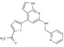 1-(5-{6-[(pyridin-2-ylmethyl)amino]-1H-pyrrolo[2,3-b]pyridin-4-yl}-2-thienyl)ethanone