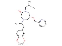 4-[2-(3,4-dimethoxyphenyl)-1-methylethyl]-1-isobutyl-6-(2-pyridinylmethoxy)-1,4-diazepan-2-one