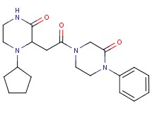 4-[(1-cyclopentyl-3-oxo-2-piperazinyl)acetyl]-1-phenyl-2-piperazinone