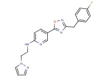 5-[3-(4-fluorobenzyl)-1,2,4-oxadiazol-5-yl]-N-[2-(1H-pyrazol-1-yl)ethyl]-2-pyridinamine