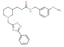 N-(3-methoxybenzyl)-3-{1-[(3-phenyl-1,2,4-oxadiazol-5-yl)methyl]-3-piperidinyl}propanamide