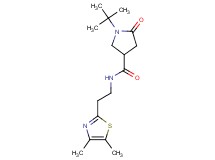 1-tert-butyl-N-[2-(4,5-dimethyl-1,3-thiazol-2-yl)ethyl]-5-oxo-3-pyrrolidinecarboxamide