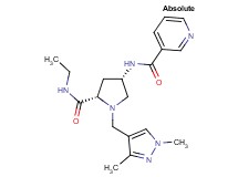 N-{(3S,5S)-1-[(1,3-dimethyl-1H-pyrazol-4-yl)methyl]-5-[(ethylamino)carbonyl]pyrrolidin-3-yl}nicotinamide